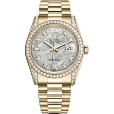 Rolex Day-Date 36 Yellow Gold Diamonds / President / Meteorite 118388-0020