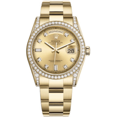 Rolex Day-Date 36 Yellow Gold Diamonds / Oyster / Champagne Diamonds 118388-0126