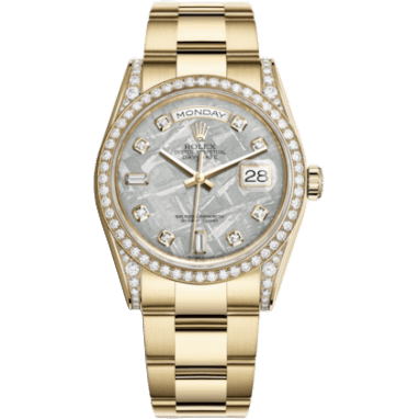 Rolex Day-Date 36 Yellow Gold Diamonds / Oyster / Meteorite 118388-0127