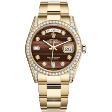 Rolex Day-Date 36 Yellow Gold Diamonds / Oyster / Bull's Eye 118388-0135