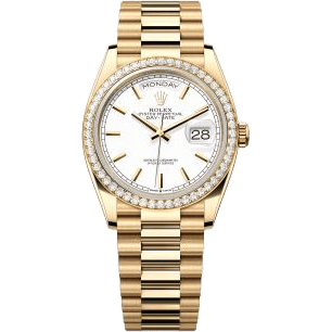 Rolex Day-Date 36 Yellow Gold Diamond / White / President 128348RBR-0047