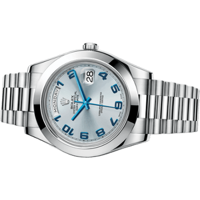 Day-Date II Platinum Ice Blue Arabic