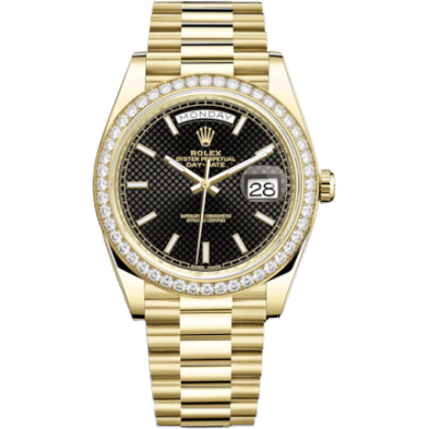 Rolex Day-Date 40 Yellow Gold / Diamond / Black 228348RBR-0004