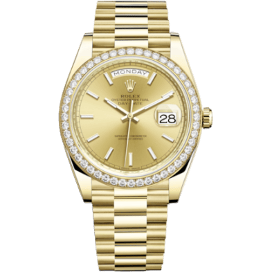Rolex Day-Date 40 Yellow Gold / Diamond / Champagne 228348RBR-0008