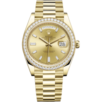 Rolex Day-Date 40 Yellow Gold Diamond / Champagne Diamonds 28348rbr-0002