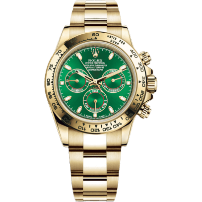 Rolex Cosmograph Daytona Yellow Gold / Green 116508-0013