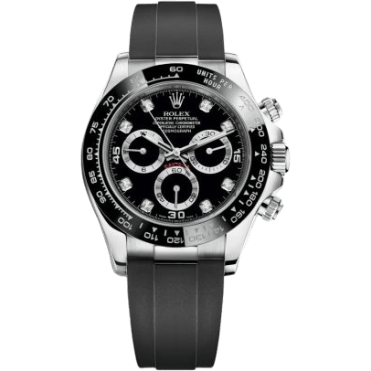 Cosmograph Daytona White Gold / Cerachrom / Black - Diamond / Oysterflex