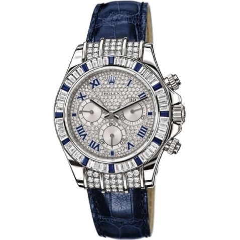 Rolex Daytona White Gold Diamond Sapphire Strap 11659912sa