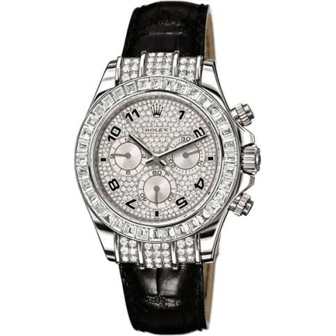 Daytona White Gold Diamond Strap Arab