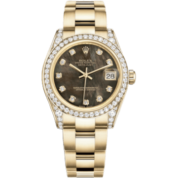 Rolex Datejust 31 Yellow Gold Diamond / Oyster / Black MOP 178158-0056