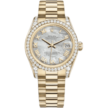 Rolex Datejust 31 Yellow Gold Diamond / President / MOP Roman 178158-0059