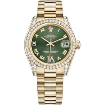 Rolex Datejust 31 Yellow Gold Diamond / President / Olive Computer 178158-0062