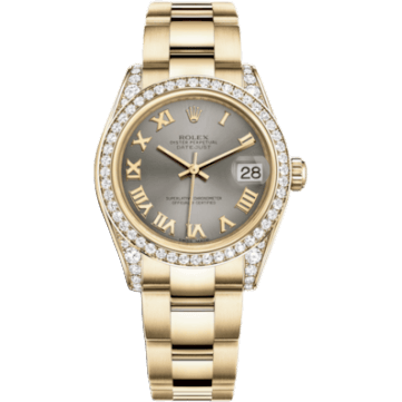 Rolex Datejust 31 Yellow Gold Diamond / Oyster / Steel Roman 178158-0081
