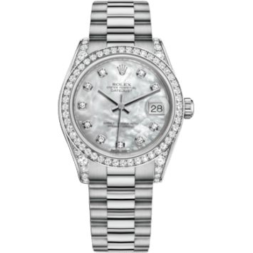 Rolex Datejust 31 White Gold Diamond / President / MOP 178159-0001