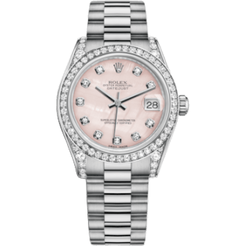 Rolex Datejust 31 White Gold Diamond / President / Pink MOP 178159-0002