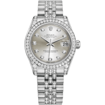 Rolex Datejust 31 White Gold Diamond / Jubilee Diamond / Silver Diamond 178159-0007