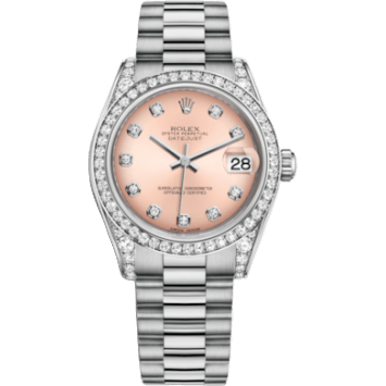 Rolex Datejust 31 White Gold Diamond / President / Pink Diamond 178159-0019