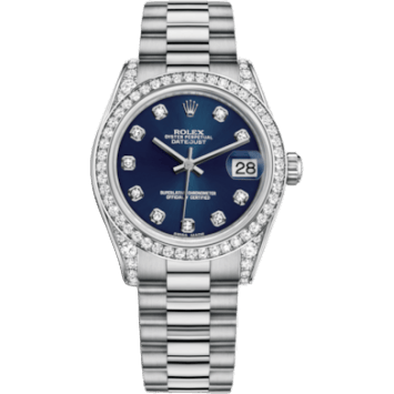 Rolex Datejust 31 White Gold Diamond / President / Blue Diamond 178159-0020