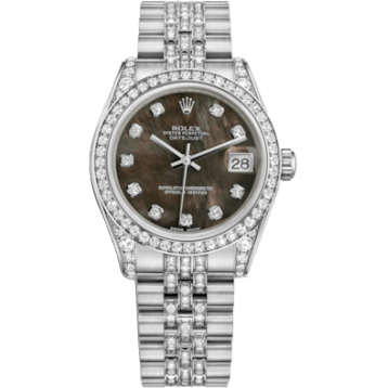Rolex Datejust 31 White Gold Diamond / Jubilee Diamond / Black MOP 178159-0039