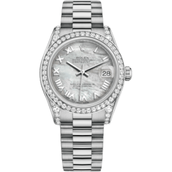 Rolex Datejust 31 White Gold Diamond / President / MOP Roman 178159-0047