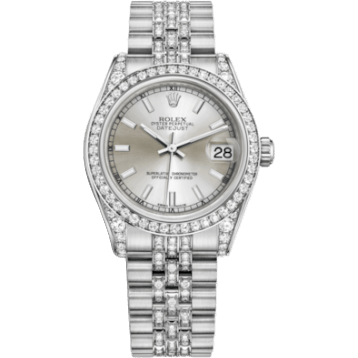 Rolex Datejust 31 White Gold Diamond / Jubilee Diamond / Silver 178159-0049