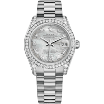 Rolex Datejust 31 White Gold Diamond / President / MOP Roman 178159-0051