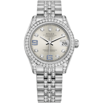 Rolex Datejust 31 White Gold Diamond / Jubilee Diamond / Silver Diamond 178159-0055
