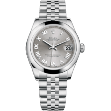 Rolex Datejust 31 Stainless Steel Domed / Jubilee / Rhodium Roman 178240-0001