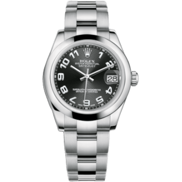 Rolex Datejust 31 Stainless Steel Domed / Oyster / Black Arabic 178240-0011