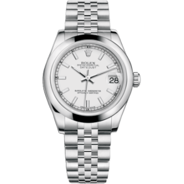 Rolex Datejust 31 Stainless Steel Domed / Jubilee / White 178240-0015