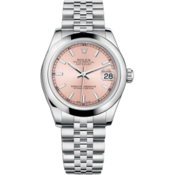 Rolex Datejust 31 Stainless Steel Domed / Jubilee / Pink 178240-0017