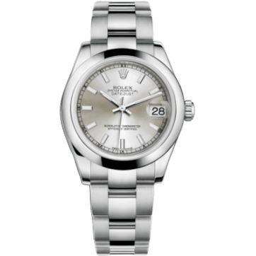 Rolex Datejust 31 Stainless Steel Domed / Oyster / Silver 178240-0022