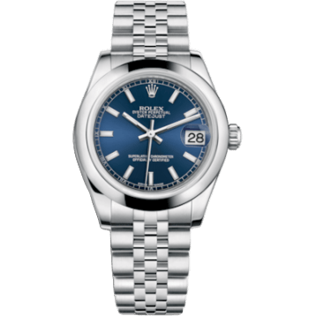 Rolex Datejust 31 Stainless Steel Domed / Jubilee / Blue 178240-0026