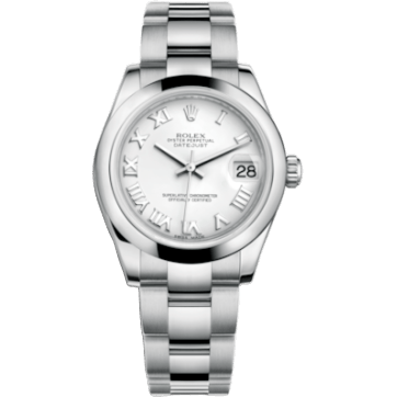 Rolex Datejust 31 Stainless Steel Domed / Oyster / White Roman 178240-0031