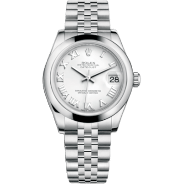 Rolex Datejust 31 Stainless Steel Domed / Jubilee / White Roman 178240-0038