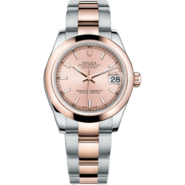 Datejust 31 Rolesor Everose Domed / Oyster / Pink