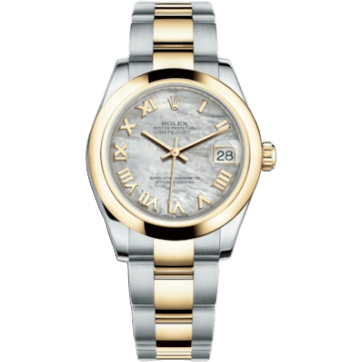 Rolex Datejust 31 Rolesor Yellow Domed / Oyster / MOP Roman 178243-0005