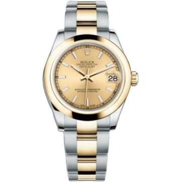 Rolex Datejust 31 Rolesor Yellow Domed / Oyster / Champagne 178243-0008