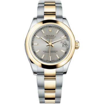 Rolex Datejust 31 Rolesor Yellow Domed / Oyster / Silver 178243-0016