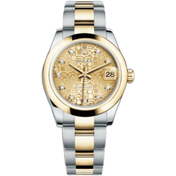 Rolex Datejust 31 Rolesor Yellow Domed / Oyster / Champagne Computer 178243-0027