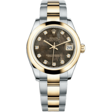 Rolex Datejust 31 Rolesor Yellow Domed / Oyster / Black MOP 178243-0068