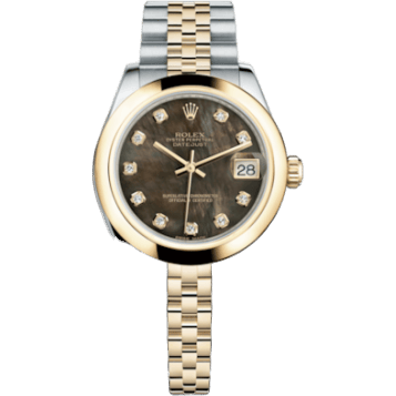 Rolex Datejust 31 Rolesor Yellow Domed / Jubilee / Black MOP 178243-0070