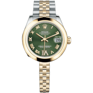 Rolex Datejust 31 Rolesor Yellow Domed / Jubilee / Olive Roman 178243-0079