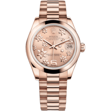 Datejust 31 Everose Domed / President / Pink Floral