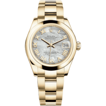 Rolex Datejust 31 Yellow Gold Domed / Oyster / MOP Roman 178248-0013