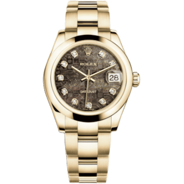 Rolex Datejust 31 Yellow Gold Domed / Oyster / Black MOP Computer 178248-0026