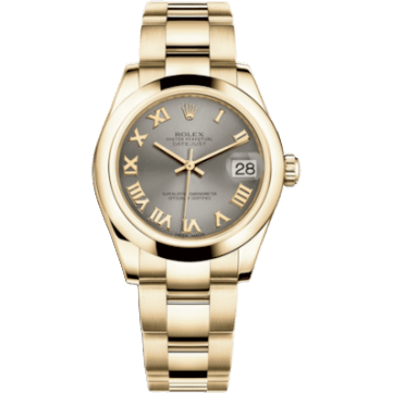 Rolex Datejust 31 Yellow Gold Domed / Oyster/ Steel Roman 178248-0078