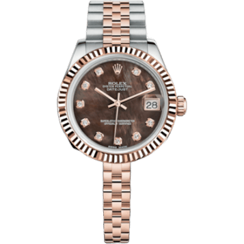 Rolex Datejust 31 Rolesor Everose Fluted / Jubilee / Black MOP 178271-0032