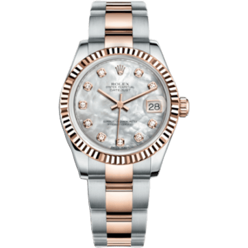 Rolex Datejust 31 Rolesor Everose Fluted / Oyster / MOP 178271-0058