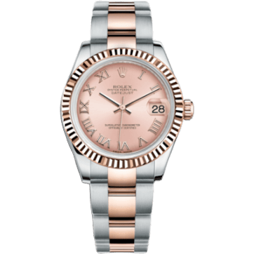 Rolex Datejust 31 Rolesor Everose Fluted / Oyster / Pink Roman 178271-0062